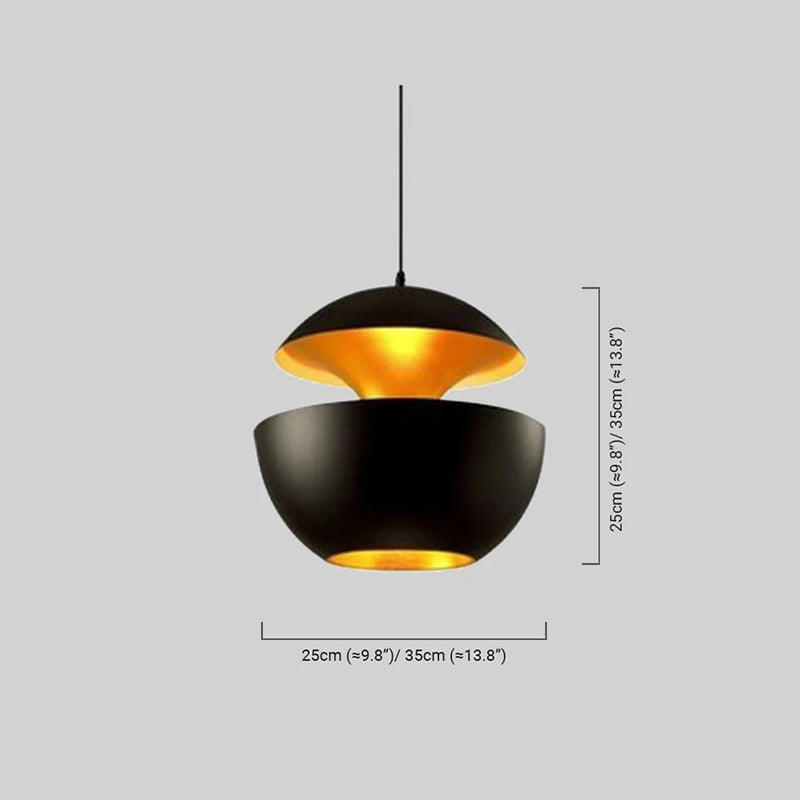 Modern White/Black Pendant Light Metal Globular Kitchen Island