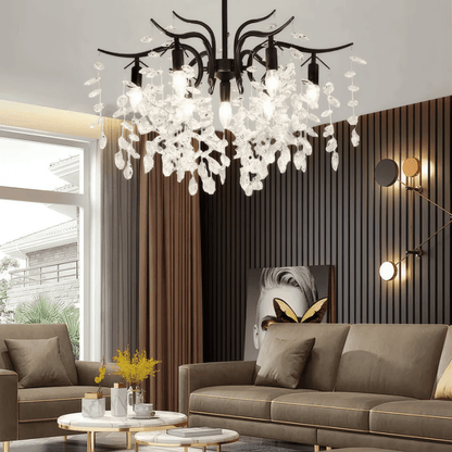 Royal Black/Gold Pendant Light Metal Living Room