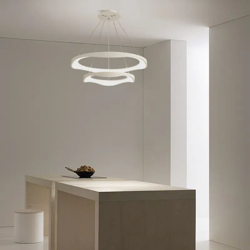 Modern Black/White Pendant Light Rond Dining Room