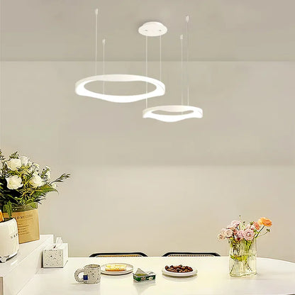 Modern Black/White Pendant Light Rond Dining Room