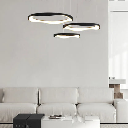 Modern Black/White Pendant Light Rond Dining Room