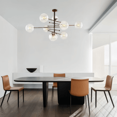 Modern Black Chandelier Dining Room 8 Head