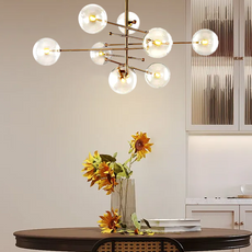 Modern Gold Chandelier Dining Room 8 Head