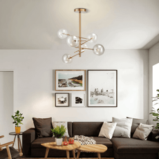 Modern Gold Chandelier Living Room 6 Head