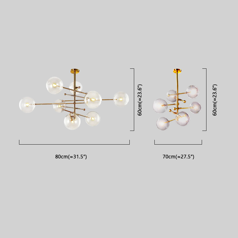 Modern Gold Chandelier Size