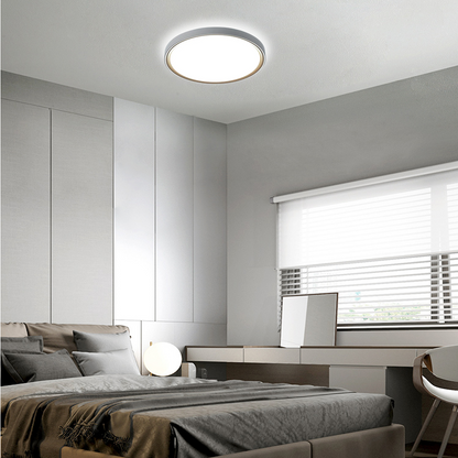 Modern Gray Ceiling Light Metal Acrylic Square Round Bedroom