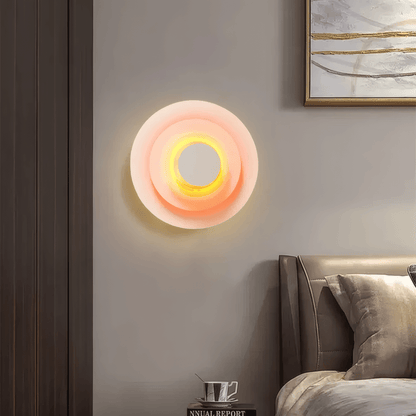 Morandi Blue/Pink/Yellow Wall Lamp Metal Round Living Room