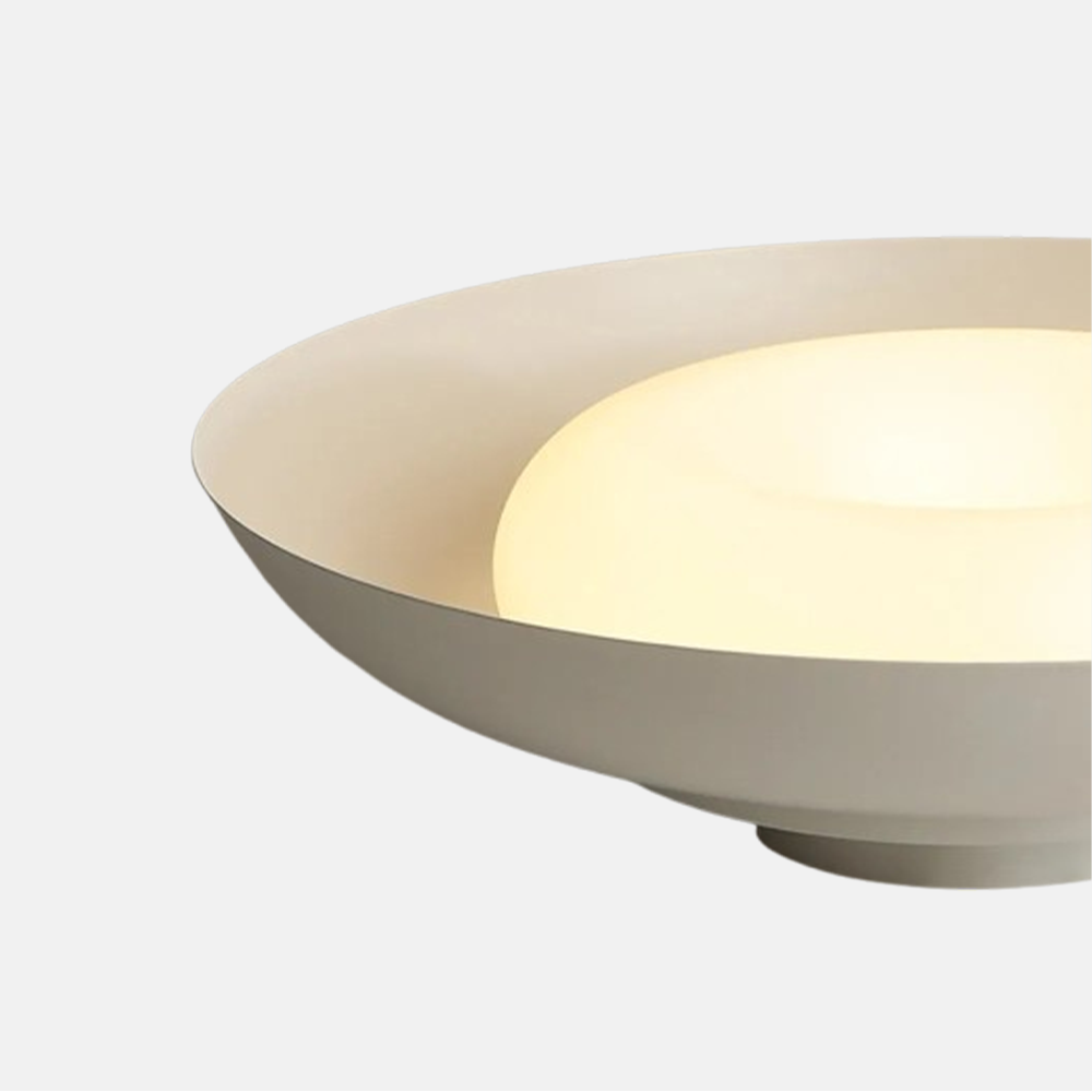 Nordic White Ceiling Light Metal Acrylic Bowl Dining Room