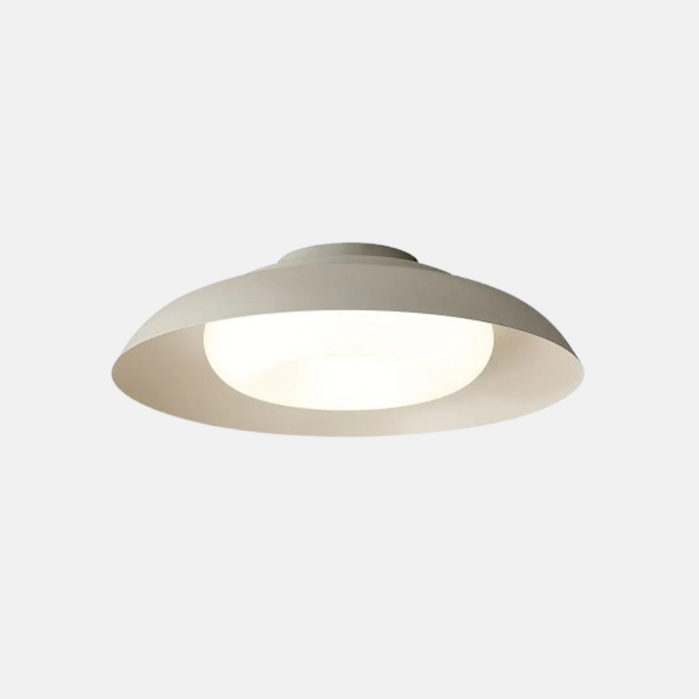 Nordic White Ceiling Light Metal Acrylic Bowl Dining Room