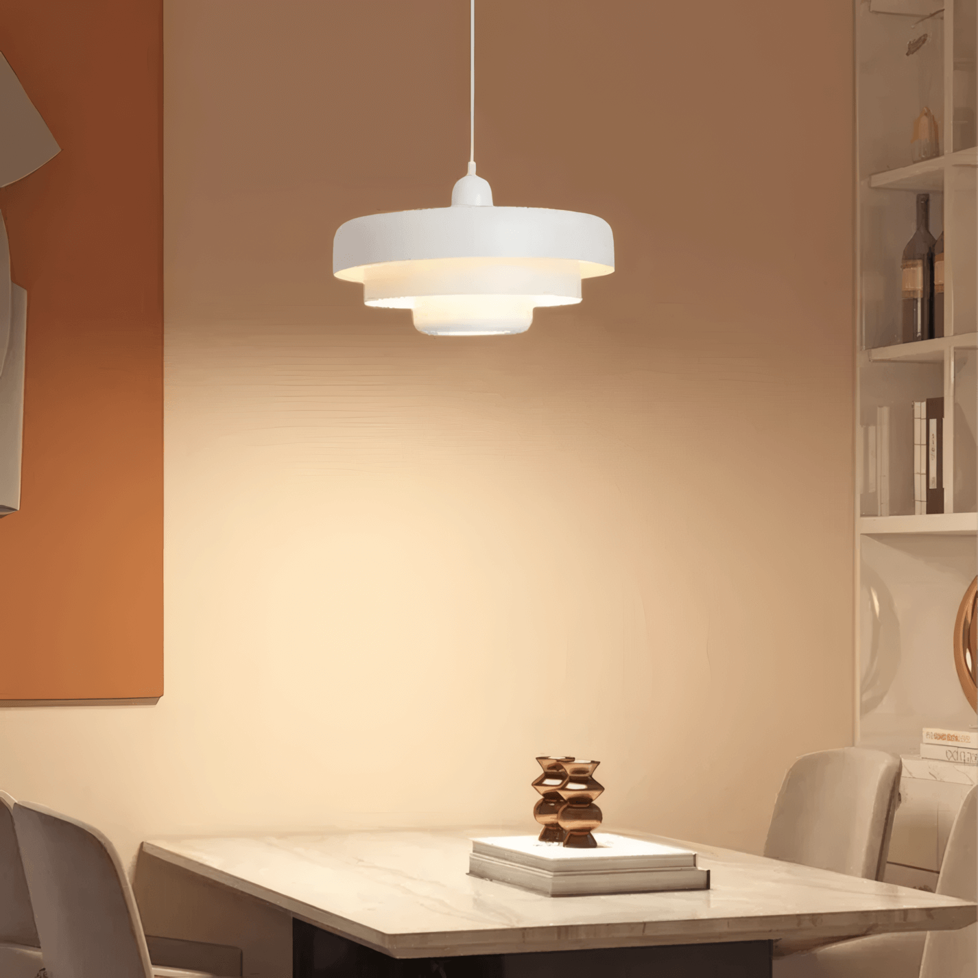 Nordic LED Pendant Light Metal Indoor White Kitchen