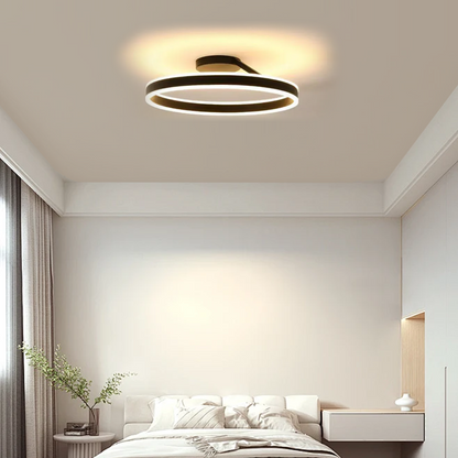 Modern Circle Flush Mount Black/White Ceiling Light Bedroom