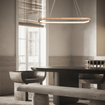 Minimalist Wooden  Pendant Light Acrylic Dining Room