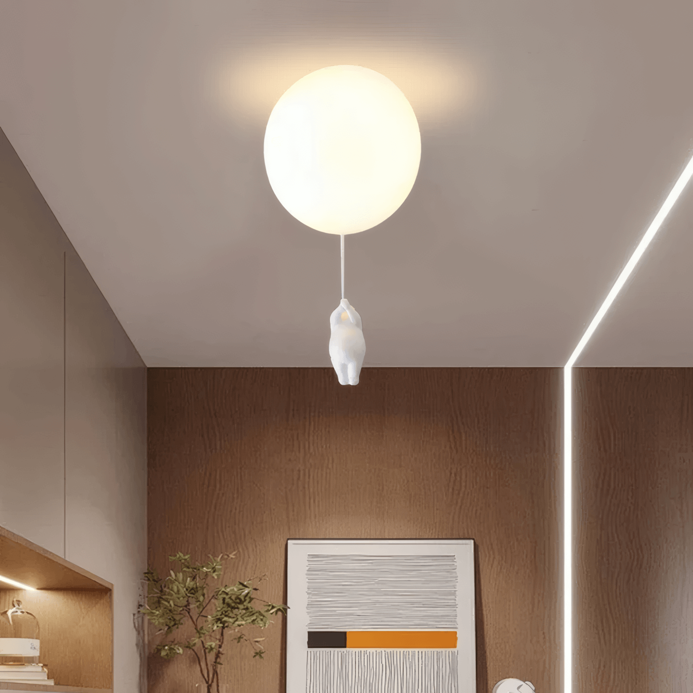 Modern White Ceiling Light Acrylic Bedroom