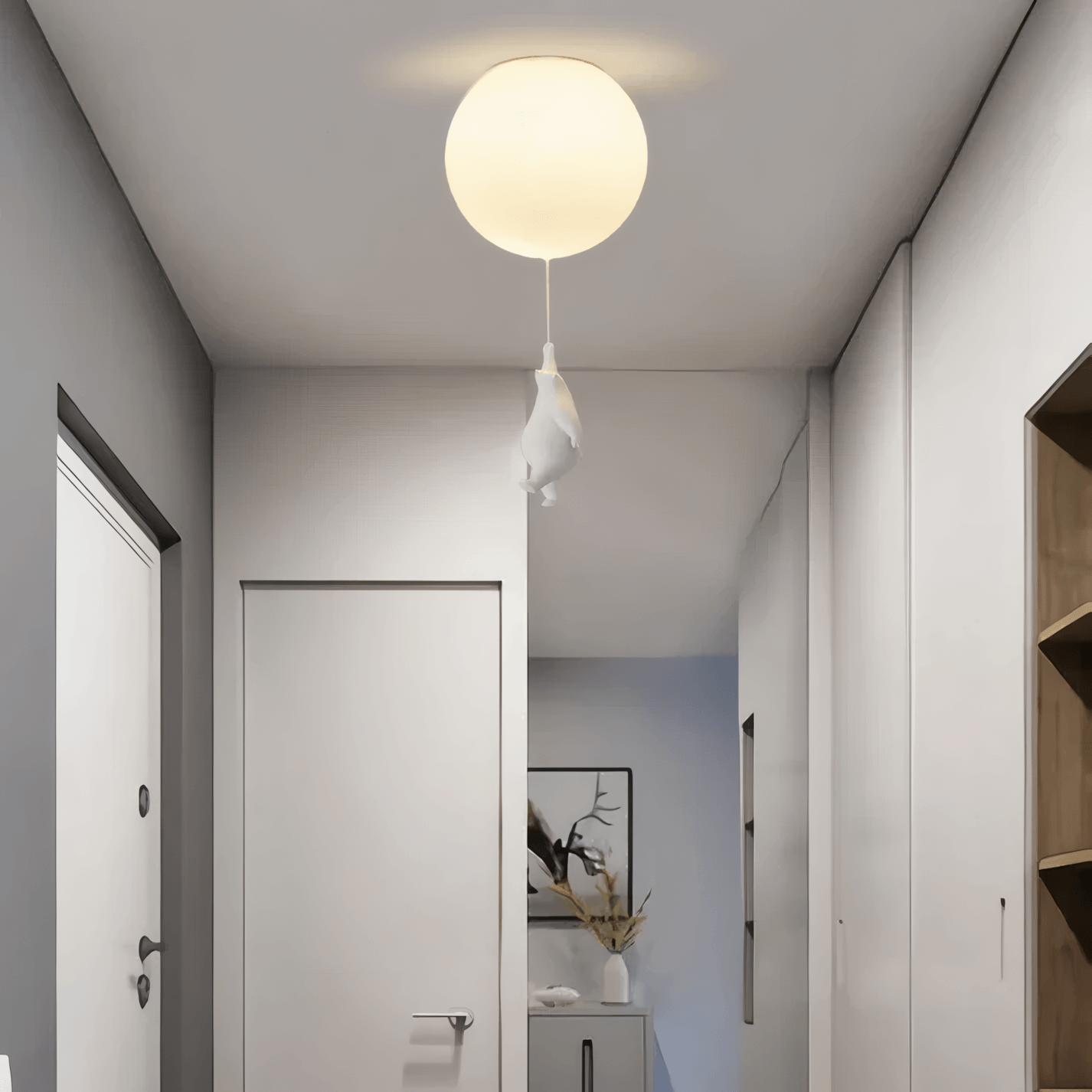 Modern White Ceiling Light Acrylic Bedroom