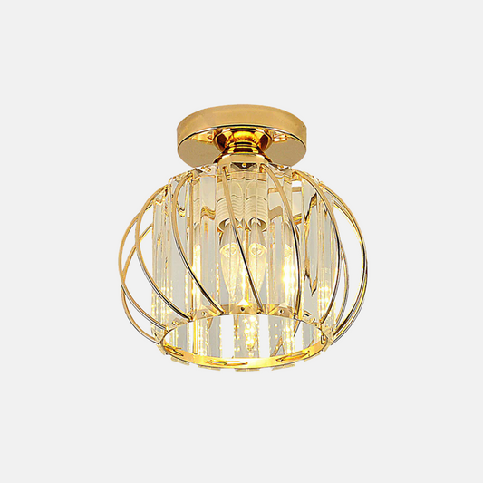 Modern Black/Gold Ceiling Light Metal Lantern Corridor