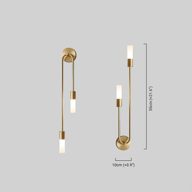 Modern Gold Wall Light Metal Linear Bedroom