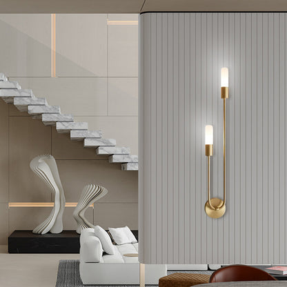 Modern Gold Wall Light Metal Linear Bedroom