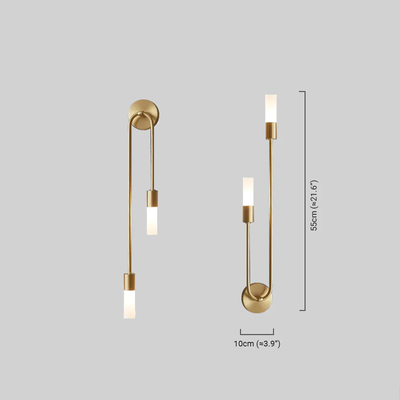 Modern Wall Light Curve Linear Size