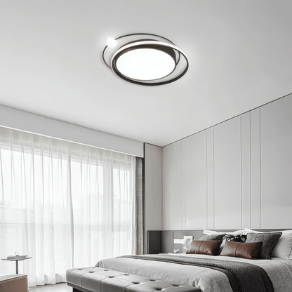 Modern Black/Gold Ceiling Light Metal Planet Living Room