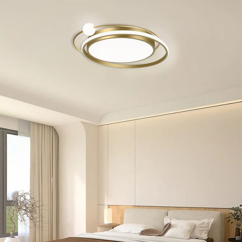 Modern Black/Gold Ceiling Light Metal Planet Living Room