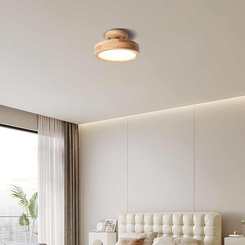 Modern White/Pink/Green Ceiling Light Wood Acrylic Bedroom