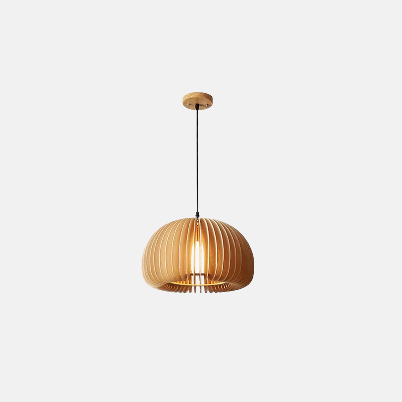 Farmhouse Wooden Pendant Light Hooded Burlywood  Kitchen