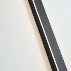 Minimalist Linear Black Outdoor Wall Lamp Detail