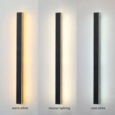 Minimalist Linear Black Outdoor Wall Lamp Light Temperature-2