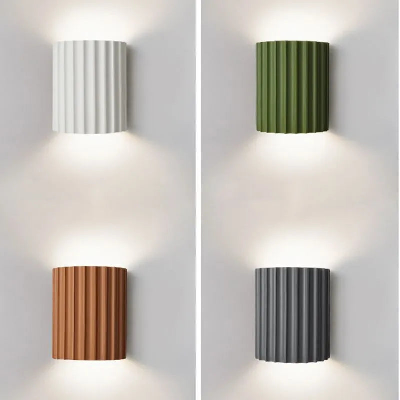 Modern White/Green/Orange/Blue Resin Wall Light 