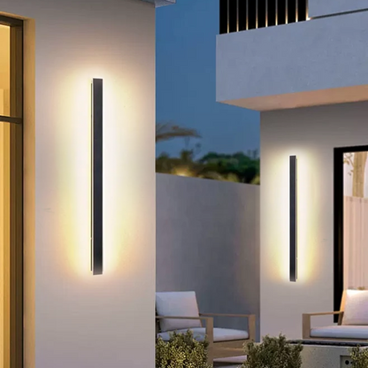 Modern Black Wall Light Metal Acrylic Outdoor