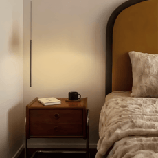 Minimalist Black Pendant Light Linear Bedroom