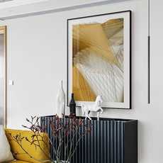 Minimalist Black Pendant Light Linear Living Room