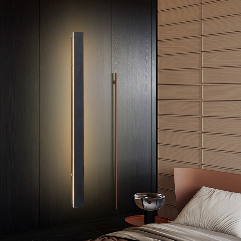 Minimalist Linear Black Outdoor Wall Lamp Bedroom