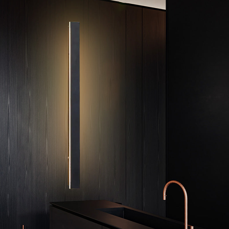 Minimalist Linear Black Outdoor Wall Lamp Kitchen
