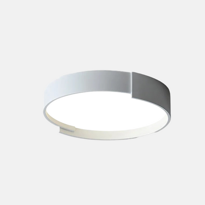 Modern White/Gray Ceiling Light Metal Acrylic Round Bedroom