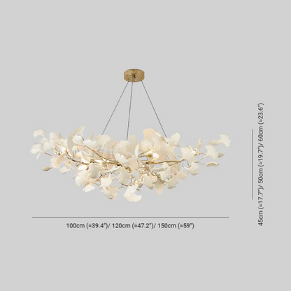 Modern White/Gold Pendant Light Metal Living Room