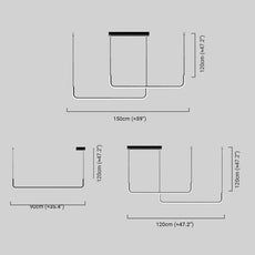 Minimalist Pendant Light Linear Size