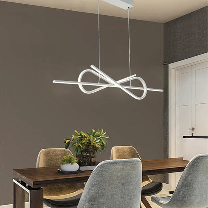 Modern Black/White Pendant Light Metal Dining Room