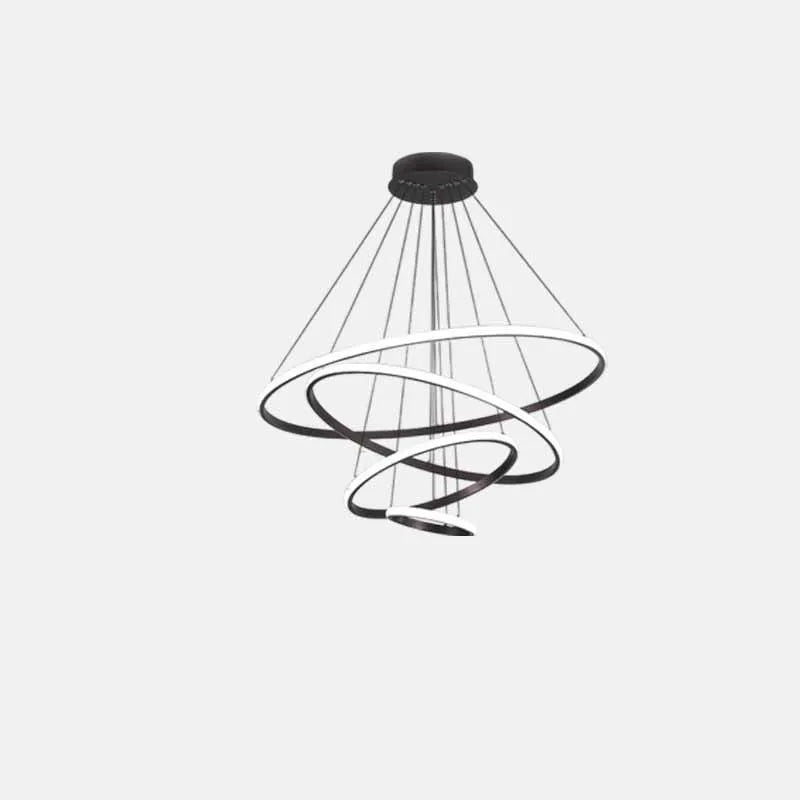 Modern Black/Gold Pendant Light Metal Acrylic Living Room