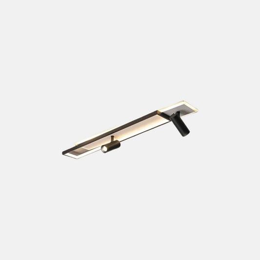 Modern Black Ceiling Light Metal Rectangular Study Room