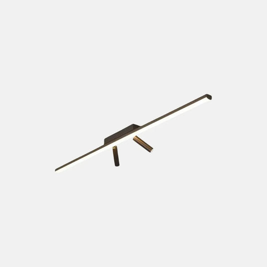 Minimalist Black Ceiling Light Metal Linear Living Room
