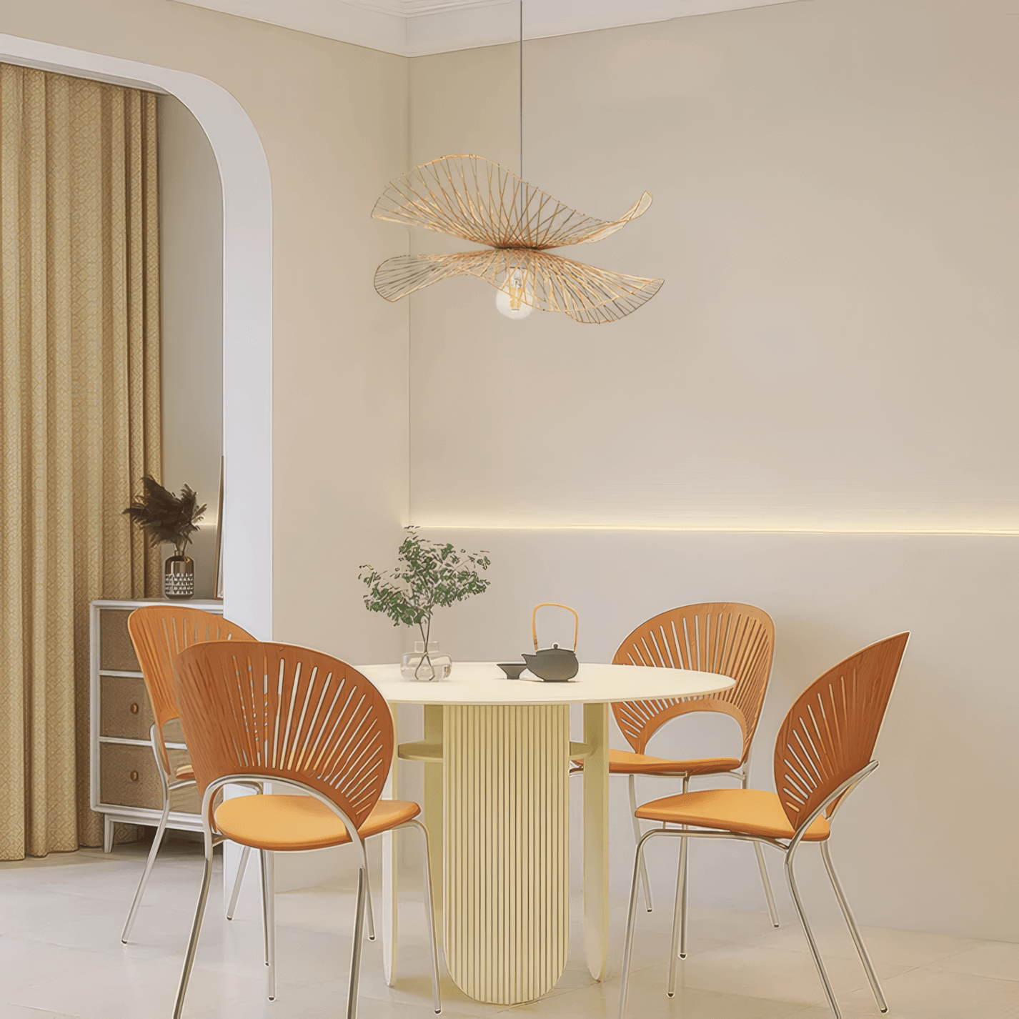 Natural Pendant Light Bamboo Elegance Woven Nature Rattan