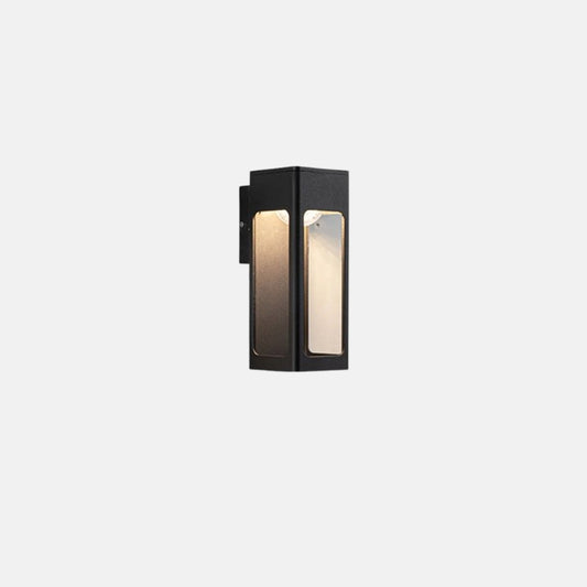 Modern Black Rectangular Outdoor Wall Lamp