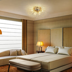 Modern Gold Ceiling Light Dandelion Bedroom