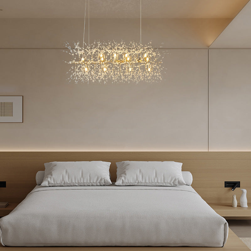 Modern Gold Pendant Light Dandelion Bedroom-2