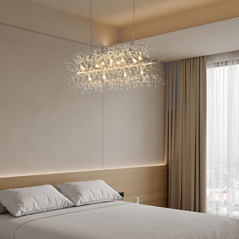 Modern Gold Pendant Light Dandelion Bedroom