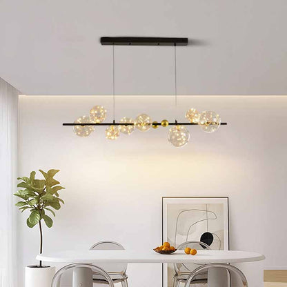 Modern Black/White Pendant Light Metal Glass Bubble Kitchen