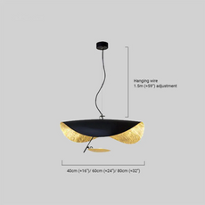 Modern Pendant Light Saucer-Shaped Size