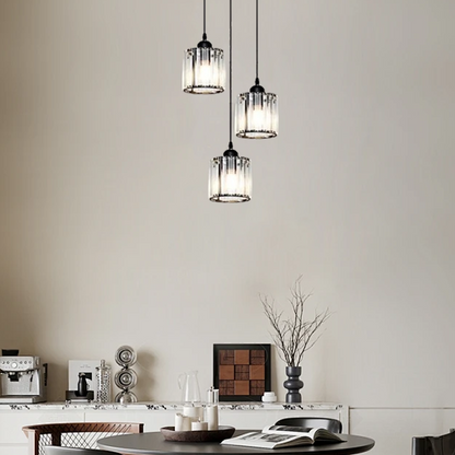 Nordic Black/Gold Pendant Light Metal Glass Dining Room