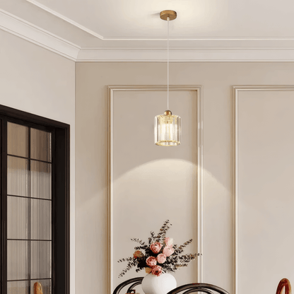 Nordic Black/Gold Pendant Light Metal Glass Dining Room